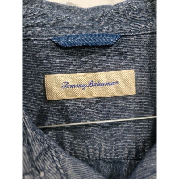 Tommy Bahama Men Size Large‎ Button Up Long Sleeve Blue Soft Casual Shirt Cotton - Picture 3 of 7